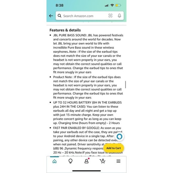 JBL Tune 125TWS Wireless Headphones - Picture 7 of 8